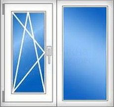 Окно профильной системы Рехау поворотно-откидное высшего класса, размер - 1,0 Х 1,3 м - по выгодной цене