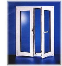 Окно ПВХ фирмы Алупласт двухстворчатое для зала