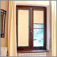 Двухстворчатое евроокно от бренда Фенстер наивысшей категории надежности, фурнитура Зигения