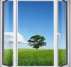 Окно пластиковое Рехау с наружной ламинацией с фурнитурой от компании Зигения