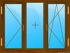 Окно Aluplast трехчастное с ламинацией дачное с фурнитурой Vorne в среднем ценовом диапазоне