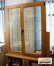 Окно от Алмпласт двухстворчатое поворотно-откидное с наружной ламинацией в детскую комнату