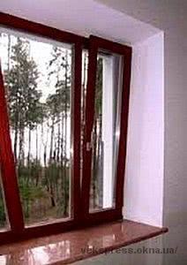Пластиковое окно от Rehau с наружной ламинацией для частного дома