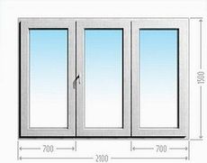 Окно ПВХ Алюпласт комнатное с фурнитурой производства Vorne, размер - 1,6 х 0,8 м