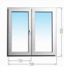 Окно профильной системы Алюпласт поворотное дачное с теплозащитным однокамерным стеклопакетом ПВХ, размер - 1,3 х 0,9 м