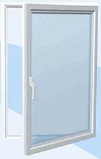 Вікно профільної системи WDS одностворчатое поворотне кімнатна в нижчому ціновому секторі, розмір - 1, 1 х 0, 6 м