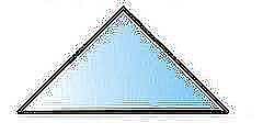 Окно треугольное из профиля ALMplast