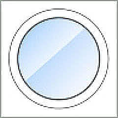 Окно круглое из профиля ALMplast