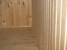 Внутреняя обшивка балкона Деревянной вагонкой "Ольха"