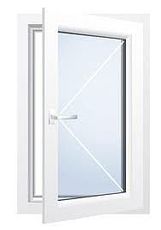 Одностворчатое окно из профиля Salamander Streamline с фурнитурой Maco с двухкамерным стеклопакетом