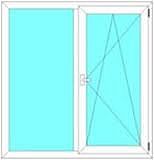 Двухстворчатое окно из профиля WDS-400, с фурнитурой МАСО и однокамерным стеклопакетом