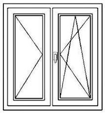 Двухстворчатое окно из профиля WDS-400, с фурнитурой МАСО и двухкамерным энергосберегающим стеклопакетом