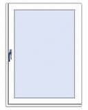 Одностворчатое окно из профиля aluplast ideal 4000, фурнитурой Siegenia и двухкамерным стеклопакетом