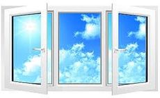 Трехстворчатое окно из профиля Fenster 300, фурнитурой Siegenia и однокамерным энергосберегающим стеклопакетом