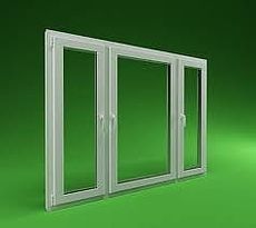 Трехстворчатое окно из профиля Fenster 300, фурнитурой Siegenia и двухкамерным энергосберегающим стеклопакетом