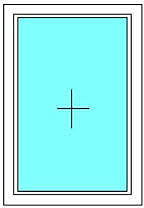 Глухое окно из профиля Rehau 60, фурнитурой Vorne и двухкамерным энергосберегающим стеклопакетом