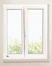 Двухчастное окно из профиля ALMplast, фурнитурой Maco и двухкамерным стеклопакетом