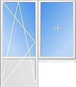 Балконный блок из профиля ALMplast, с фурнитурой МАСО и однокамерным стеклопакетом