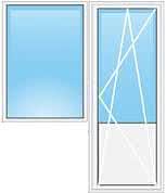 Балконный блок из профиля ALMplast, с фурнитурой Vorne и однокамерным стеклопакетом