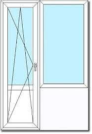 Балконный блок из профиля ALMplast, с фурнитурой Vorne и двухкамерным стеклопакетом