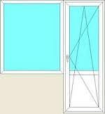 Балконный блок из профиля aluplast ideal 4000, с фурнитурой Siegenia и однокамерным энергосберегающим стеклопакетом