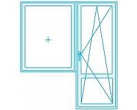 Балконный блок из профиля Rehau 60, с фурнитурой Winkhaus и однокамерным энергосберегающим стеклопакетом