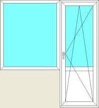 Балконный блок из профиля Rehau 60, с фурнитурой Winkhaus и двухкамерным энергосберегающим стеклопакетом