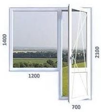 Балконный блок из профиля Salamander 2D, с фурнитурой Maco и однокамерным стеклопакетом