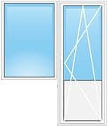 Балконный блок из профиля WDS-505, с фурнитурой Maco и однокамерным энергосберегающим стеклопакетом