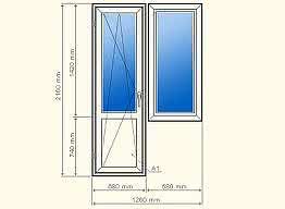 Балконный блок из профиля Fenster 300, с фурнитурой Siegenia и двухкамерным энергосберегающим стеклопакетом