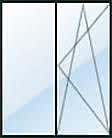Двухстворчатое окно с наружной ламинацией из профиля ALMplast, с фурнитурой Vorne и однокамерным энергосберегающим стеклопакетом