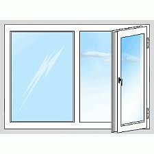 Двухстворчатое окно с наружной ламинацией из профиля Rehau 60, с фурнитурой Vorne и двухкамерным энергосберегающим стеклопакетом