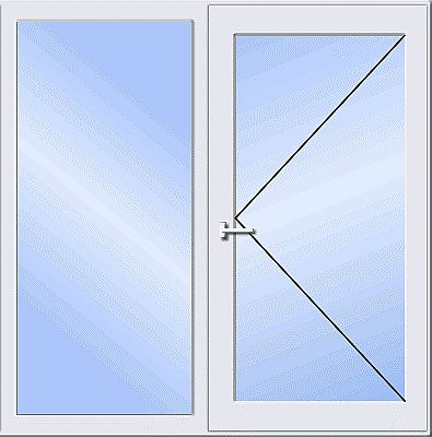 Окно REHAU Euro 60 двухстворчатое 1500 x 1500 мм, однокамерный стеклопакет, фурнитура MACO Окно REHAU Euro 60 двухстворчатое 1500 x 1500 мм, однокамерный стеклопакет, фурнитура MACO