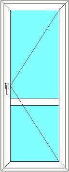 Балконные двери REHAU Euro 60 поворотные 650 х 2000 мм, однокамерный стеклопакет, фурнитура MACO