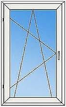 Окно REHAU Euro 60 поворотно-откидное 800 x 1450 мм, ст-пакет 4-16-4 энергосберегающий, ф-ра MACO