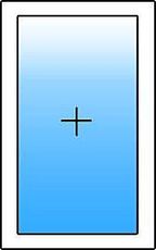 Окно из профиля REHAU Euro 70 глухое 1100 x 1500 мм, однокамерный стеклопакет энергосберегающий, фур-ра MACO