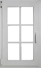 Окно REHAU Euro 60 пов.-отк. 850x1450 мм, ст-пакет 4-16-4 энергосберегающий, шпрос 8 мм белый