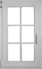 Окно REHAU Euro 60 пов.-отк. 850x1450 мм, ст-пакет 4-16-4 энергосберегающий, шпрос 8 мм белый