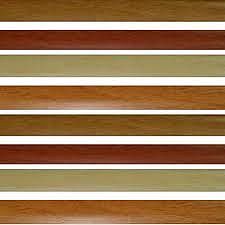 Горизонтальные алюминиевые жалюзи STANDART 25 мм под дерево, 9081, наклонная фиксация на струне, декоративный валанс