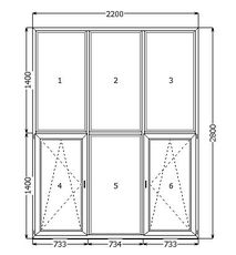 Окна из профиля Rehau Euro 70 для загородных домов, коттеджей. Стеклопакет 4-14 (ACS+)Ar-4-14 (ACS+)Ar-4E