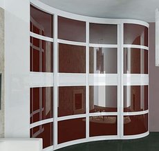 Стекло гнутое для радиусных шкаф-купе