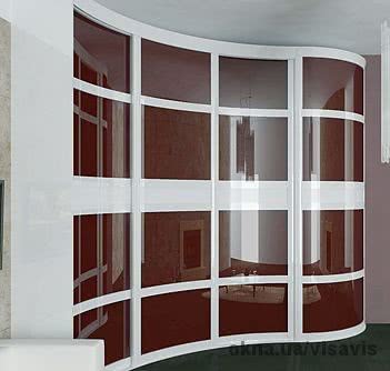 Стекло гнутое для радиусных шкаф-купе