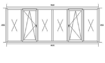 Лоджия. Проэкт "Башня Вулыха" (4920 ммХ1530мм)