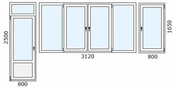 Еркер серія 1КГ - 480 (чешка) система Veka Softline 70 mm