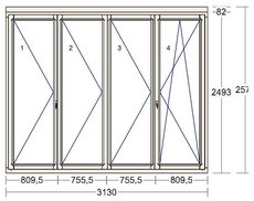 Складные двери FS portal схема 431.