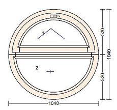 Круглое окно 1040 х 1040