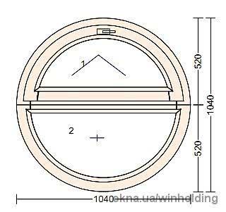 Круглое окно 1040 х 1040