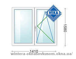 Окно 1410Х1580 Veka Euroline pro