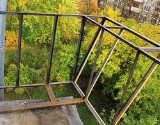 Вынос балкона по полу и по подоконнику