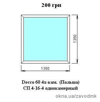 Вікно 1350 * 1350 200грн